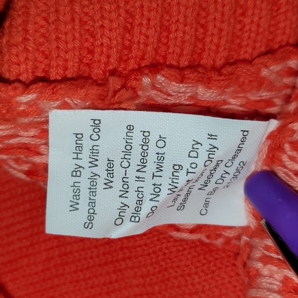 NWOT CABI #195 Orange Cotton Zip Front Sweater Small - Picture 5 of 8